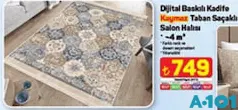 DİJİTAL BASKILI KADİFE KAYMAZ TABAN SAÇAKLI SALON HALISI 4 M²